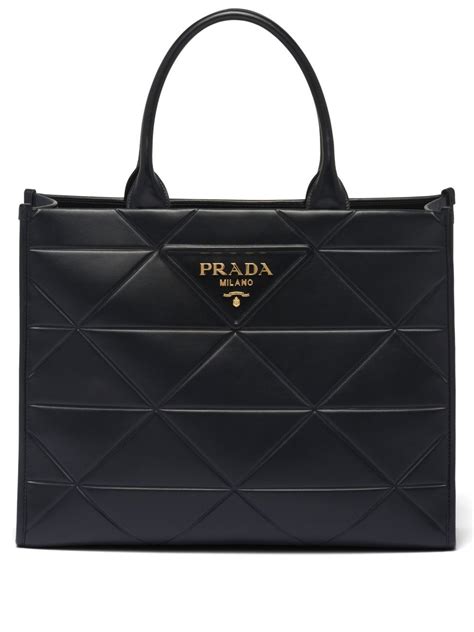 prada etiquette leather tote|Prada large leather tote.